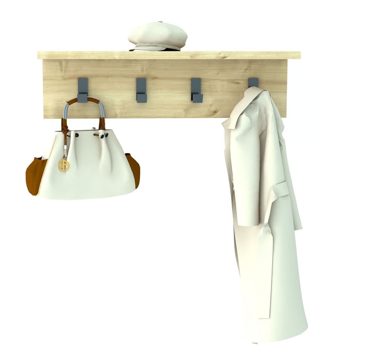 Raft pentru perete Ayla, Puqa Design, 60x16,3x14,5 cm, safir - imagine 5